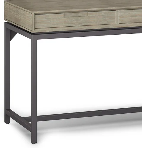Vista 9 de SIMPLIHOME Escritorio de madera maciza Banting de 72 pulgadas de ancho en Distressed Grey