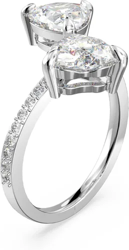 Vista 2 de Swarovski Attract Soul - Anillo chapado en rodio, diseño de corazón