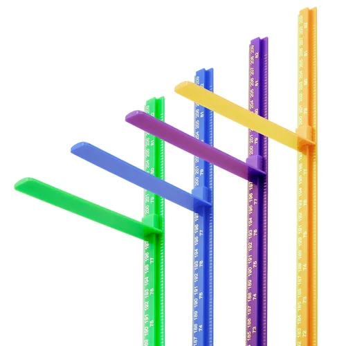 Vista 2 de Medición de altura para pared, barra de medición de altura para niños y adultos, barra de tabla de crecimiento extraíble 3D, regla de empalme Azul