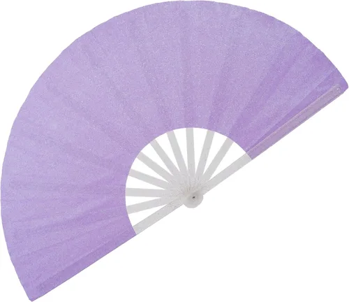 Vista 16 de Ventilador plegable de mano grande, botas en el suelo, abanicos decorativos plegables de manivela para bailes, fiestas, bodas, festivales de música