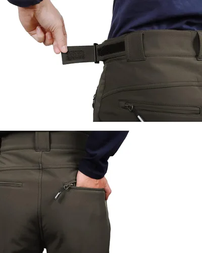 Vista 4 de Outdoor Ventures Lite - Pantalones deportivos impermeables y resistentes al viento para hombre, con forro polar, para senderismo, esquí, nieve