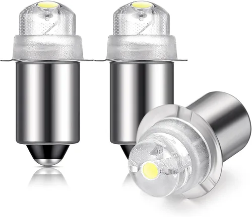 Vista 4 de Honoson - 2 bombillas LED de 3 V de repuesto para linterna P13.5S 30 lúmenes AA C D
