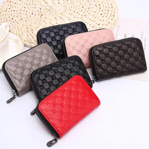 Vista 6 de AKFSINSB cartera para mujer, Doft Rojo, Cartera