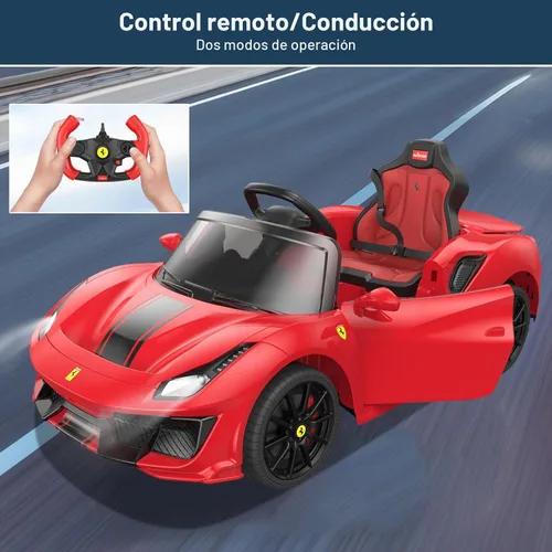 Vista 2 de Autorizado Ferrari 488 Pista Spider Ride On Car 12V Batería Powered Kids