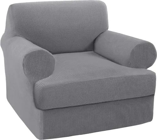 Vista 68 de Turquoize Funda para sillón con cojín en forma de T para sala de estar, funda elástica para sofá, funda suave para sillón, fundas de muebles