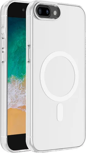 Vista 67 de S. Tedazo Funda magnética para iPhone 7/8 Plus (5.5 pulgadas) compatible con MagSafe, [no amarillenta] delgada, a prueba de golpes, funda para Negro