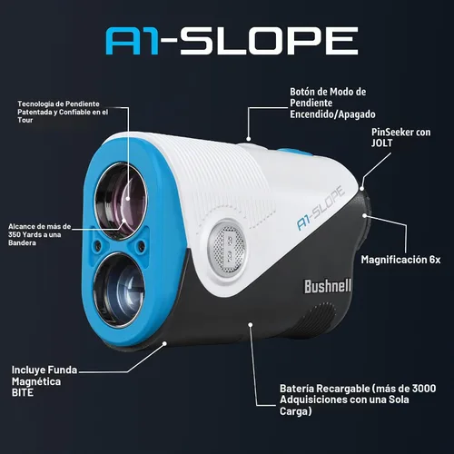 Vista 2 de Bushnell Golf A1-Slope Laser Rangefinder Azul