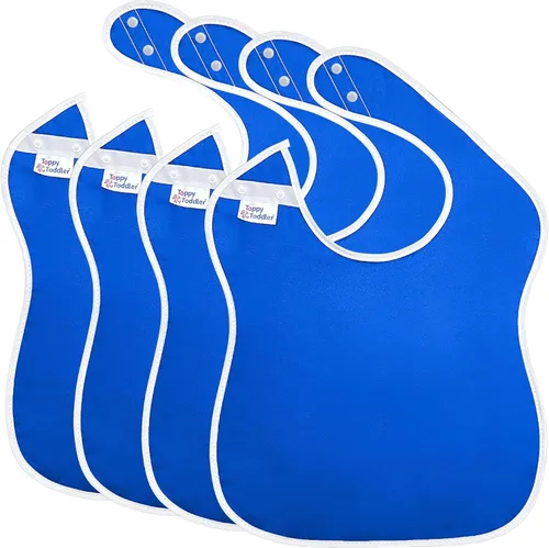 Vista 9 de Baberos grandes impermeables Colección Primary - 4pk, 12pk, 48pk