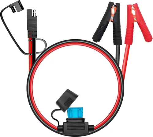 Vista 9 de Cable de Arranque EC5 de 10AWG con Abrazaderas de Batería, Clips de Cocodrilo de 12V a Conector EC5 Cable de Extensión de Carga para Arrancador