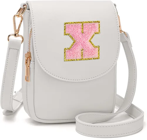 Vista 57 de Viverte Bolso Cruzado para Niñas Adolescentes Pequeñas, Bolso Inicial para Celular, Pequeña Cartera para Niños Pequeños, Bolso de Cuero con Tres