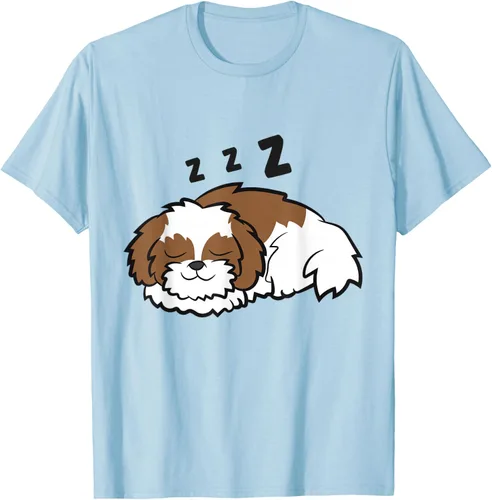 Vista 27 de Camiseta Tired Shih Tzu Dog Cute Sleeping Shih Tzu, Blanco