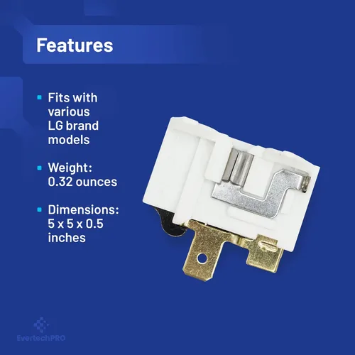 Vista 4 de EvertechPRO 6750C-0004R Protector de sobrecarga de refrigerador para LG Kenmore 6750C-0005P
