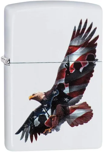 Vista 14 de Zippo Encendedor de bolsillo Eagles Dare - Encendedores recargables con tapa abatible a prueba de viento - Encendedores de bolsillo con diseño Negro