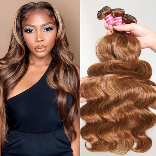 Vista 21 de UNICE - 3 extensiones de cabello humano ondulado marrón castaño ombre, brasileño, remy, 8, 10, 10 pulgadas, extensiones de cabello humano ondulado