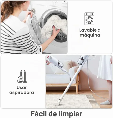 Vista 5 de Uphome Alfombra de Baño Bohemia de 2' x 3', Alfombras Pequeñas de Dormitorio Estilo Granja Lavables con Borlas, Tapetes de Baño Geométricos Beige