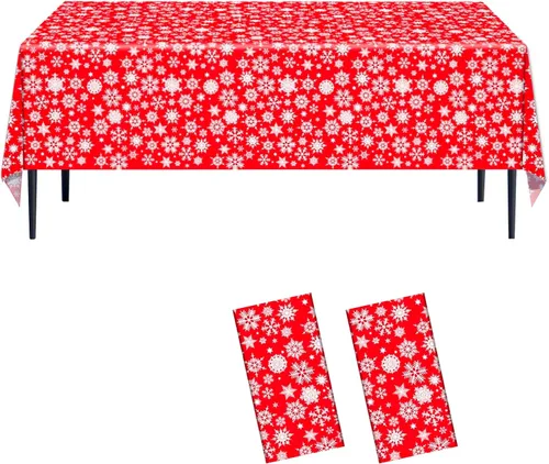 Vista 21 de Paquete de 2 manteles a cuadros blancos y negros de 54 x 108 pulgadas, desechables, de plástico, con bandera de carreras, impermeable, rectangular