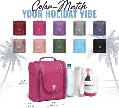 Vista 3 de Bolsa premium de artículos de aseo personal para viaje, para hombres y mujeres, bolsa de higiene, kit organizador de baño, con soporte de banda