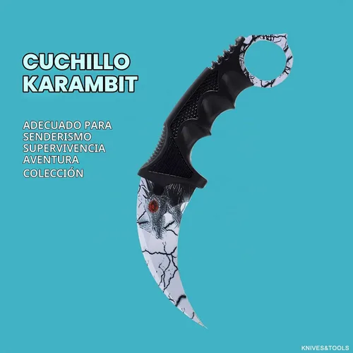 Vista 5 de 2 Piezas Cuchillo Karambit de Hoja Fija, Herramienta Táctica de Acampada, Cuchillo de Caza al Aire Libre con Funda y Cordón, Adecuado para Negro