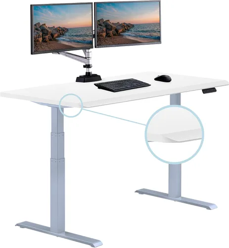 Vista 16 de Vari ComfortEdge - Escritorio de pie ajustable de 40 x 26 pulgadas, pequeño escritorio eléctrico de pie VariDesk para apartamento, dormitorio u