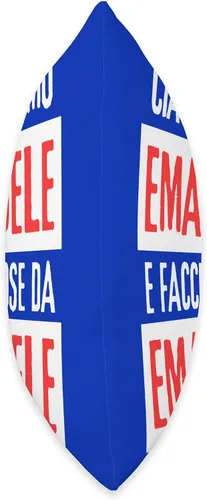 Vista 2 de Emanuele Idea Regalo Personalizzata con Nome Ciao Sono Faccio Cose Da Emanuele Personalizzato Throw Pillow, 18x18, Multicolor