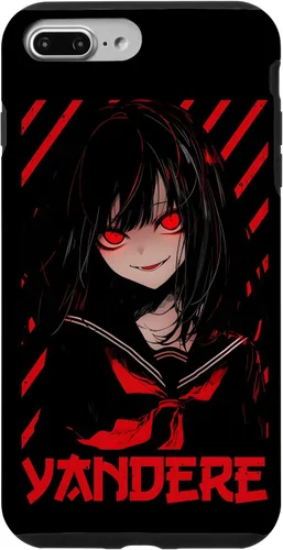 Vista 12 de Funda para iPhone 16 Yandere Anime Girl Kawaii Emo Goth Otaku Anime Manga Lover