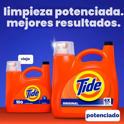 Vista 6 de Tide Detergente líquido para ropa, original, 100 cargas, 146 onzas líquidas, compatible con alta eficiencia