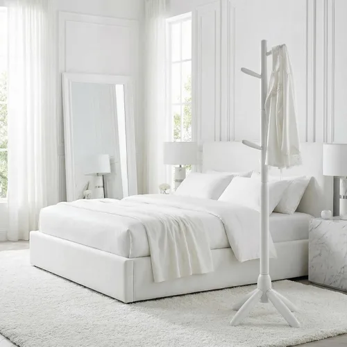 Vista 7 de Cortesi Home Chandler - Perchero de madera, color blanco