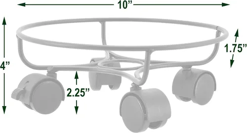 Vista 6 de Arcadia Garden Products 1559 - Carrito para plantas de alta resistencia, pequeño, 10 pulgadas