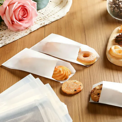 Vista 7 de Bolsas de galletas de papel de 5 x 7 pulgadas para recuerdos de fiesta