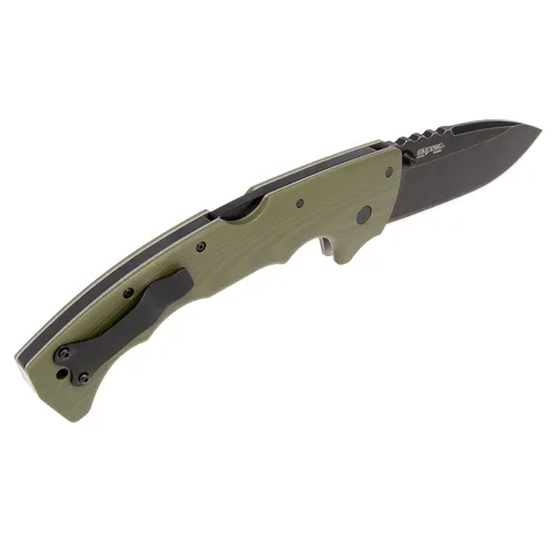 Vista 6 de Cold Steel 5 Max S35VN - Cuchillo de bolsillo plegable táctico plegable con punta de caída de acero de 5 pulgadas con mango ergonómico G10 verde