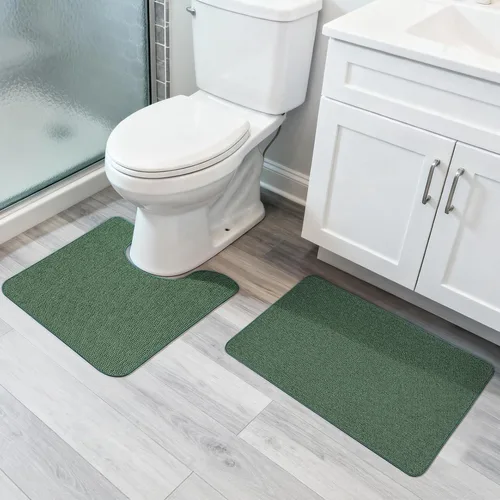 Vista 82 de Tapete de baño ultrafino, con base de goma, antideslizante, secado rápido, lavable a máquina, pelo bajo, absorbente, para ducha exterior, fregadero