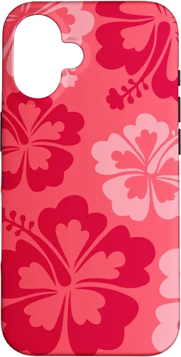 Vista 32 de Hibiscus Flower Beach Hawaiian Exotic Floral Surf Cranberry Case for iPhone 17