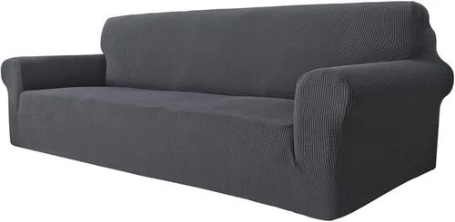 Vista 12 de MAXIJIN Funda elástica para silla con brazos, 1 pieza para sofá o silla de estar, funda antideslizante (31-46 pulgadas), protector de muebles que se