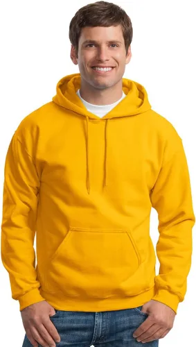 Vista 53 de Gildan - Sudadera con capucha para hombre, mezcla pesada, cordón de ajuste, Rosa de seguridad
