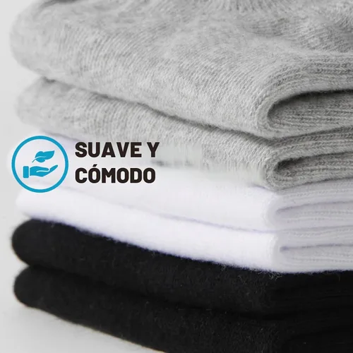 Vista 5 de 6/12 pares de calcetines de algodón de corte bajo para hombres y mujeres Multi