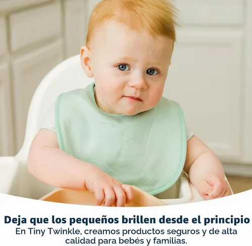 Vista 5 de Tiny Twinkle Baby Feeding Bibs - Waterproof and Absorbent Infant Drool and Feeding Baby Bibs