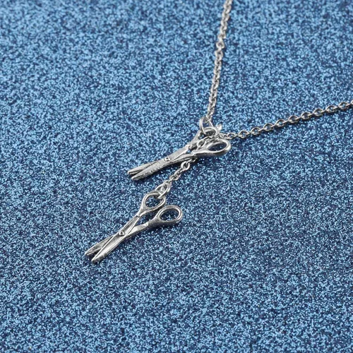Vista 4 de WUSUANED Collar de tijera Lariat, regalo divertido para peluquería, regalos de agradecimiento para estilistas, regalos de graduación