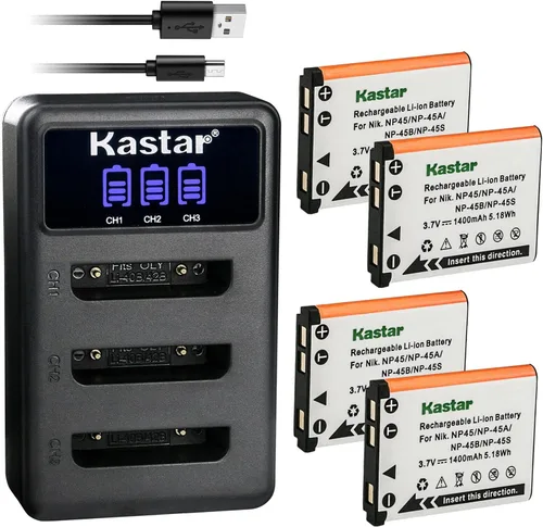 Vista 8 de Kastar Cargador de batería USB triple LCD compatible con Fujifilm FinePix JX400 JX405 JX420 JX500 JX520 JX530 JX540 JX550 JX560JX580 JX590 JX600