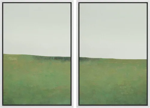 Vista 147 de MUDECOR Lienzo enmarcado para pared, bosque brumoso, reflejos, paisaje tranquilo, ilustraciones modernas, arte decorativo, bohemio, tranquilo/zen