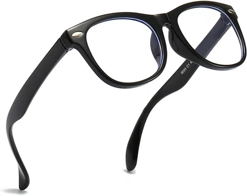 Vista 2 de FANNYGO 1 paquete de lentes de bloqueo de luz azul para niñas y niños, lentes de bloqueo de luz azul para computadora para niños de 3 a 11 años Negro