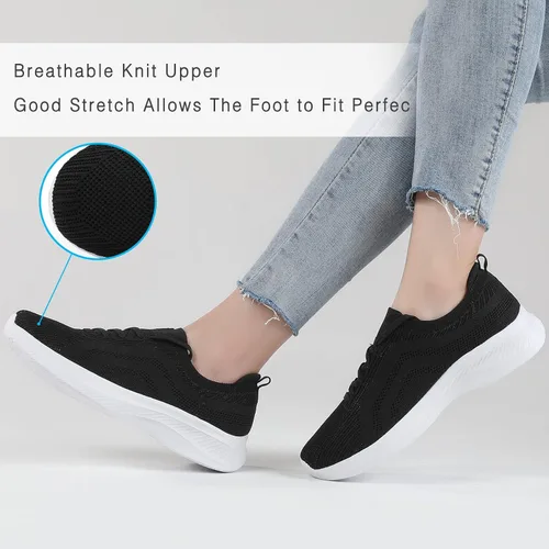 Vista 3 de Santiro Zapatos deportivos para mujer, cómodos, ligeros, para caminar