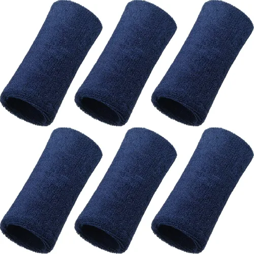 Vista 11 de WILLBOND Bandas de sudor de muñeca de 6 pulgadas para hombres y mujeres, elásticas, atléticas, largas, absorbentes, para baloncesto, tenis, correr
