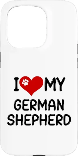 Vista 14 de I Love My German Shepherd Pet Dog Breed Retro Heart Case for iPhone 17
