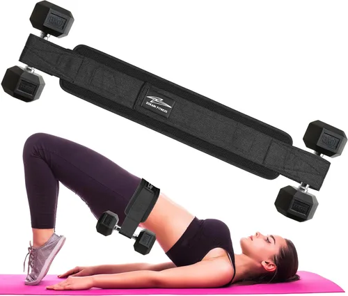 Vista 2 de Cinturón de empuje de cadera – Entrenador de glúteos resistente, cómodo, ajustable con almohadillas antideslizantes. Ideal para entrenamientos