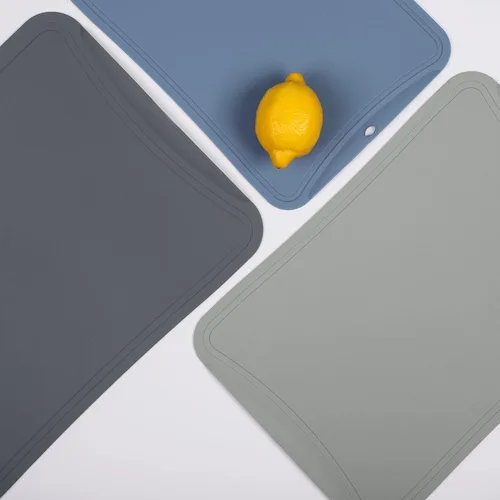Vista 7 de Blue Ginkgo Juego de 3 alfombrillas de corte de TPU – Tablas de cortar de cocina flexibles, aptas para cuchillos y duraderas