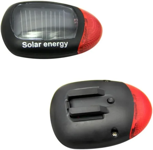 Vista 7 de Luz trasera solar de la bici Energía solar LED Luz trasera de la bici Advertencia