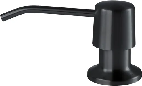 Vista 5 de Dispensador de jabón para fregadero de cocina, boquilla de 4 pulgadas y botella de capacidad de 16 onzas, dispensador de jabón negro para encimera
