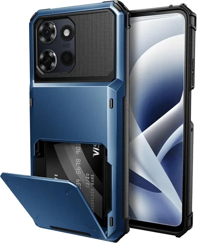 Vista 9 de Vofolen Funda tipo cartera para Moto G Play 2025 con tarjetero de doble capa, resistente, a prueba de golpes, protección contra caídas, tapa oculta