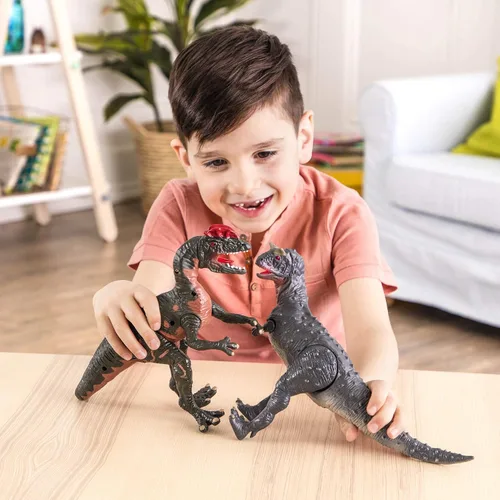 Vista 2 de Terra by Battat Dinosaurio electrónico con luz y sonido - Juguete Carnotaurus para niños mayores de 3 años