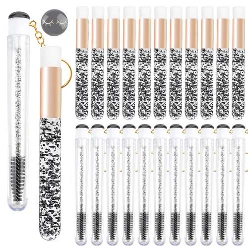 Vista 8 de 30 cepillos de champú de pestañas de cristal, cepillo de limpieza de pestañas, cepillos de maquillaje suaves para limpieza de extensiones